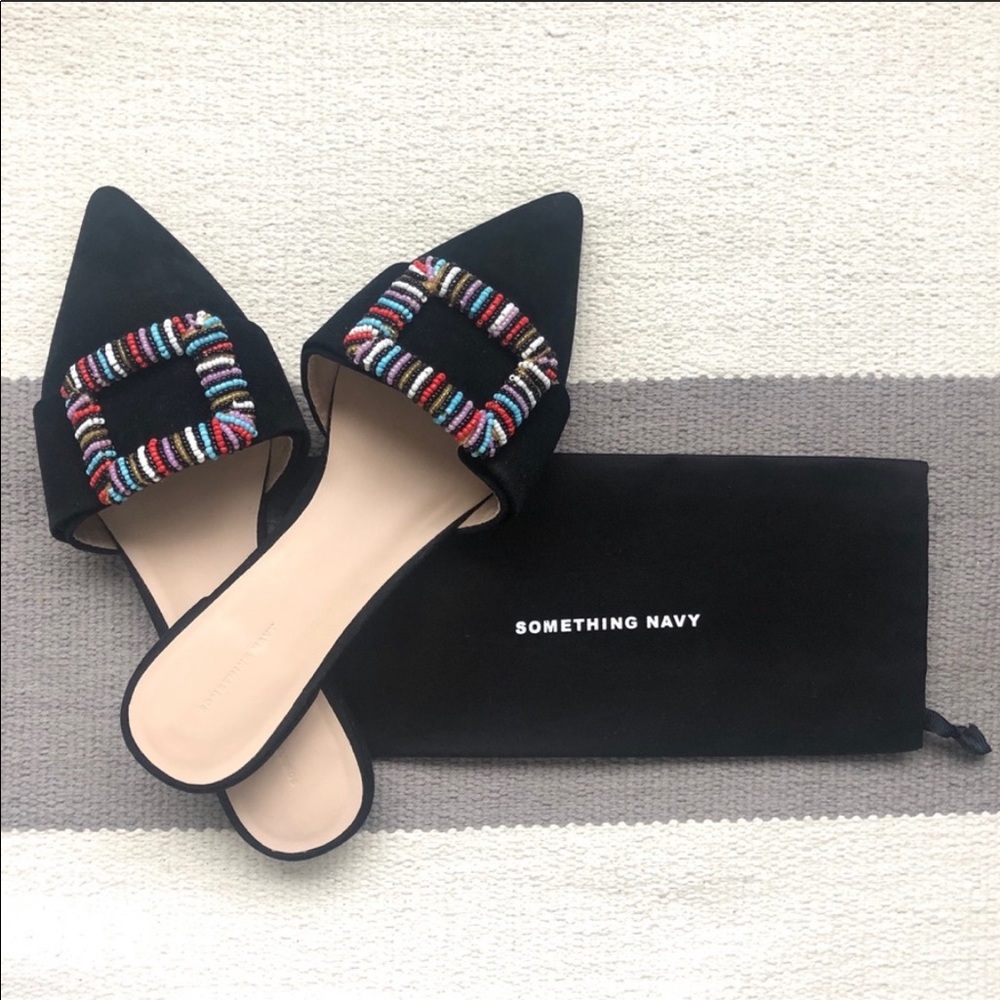 Something Navy Portia Buckle Mule